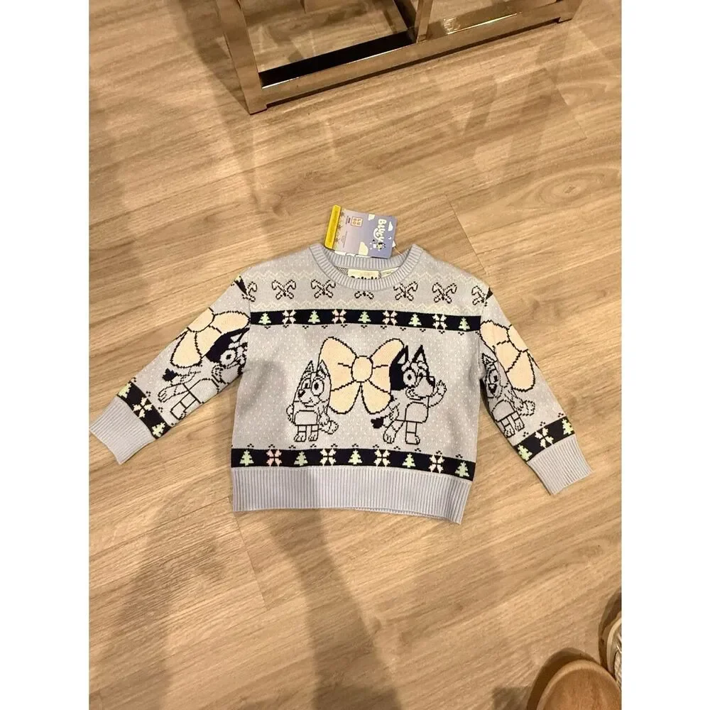 Carter’s Bluey Light Blue Graphic Knit Sweater
